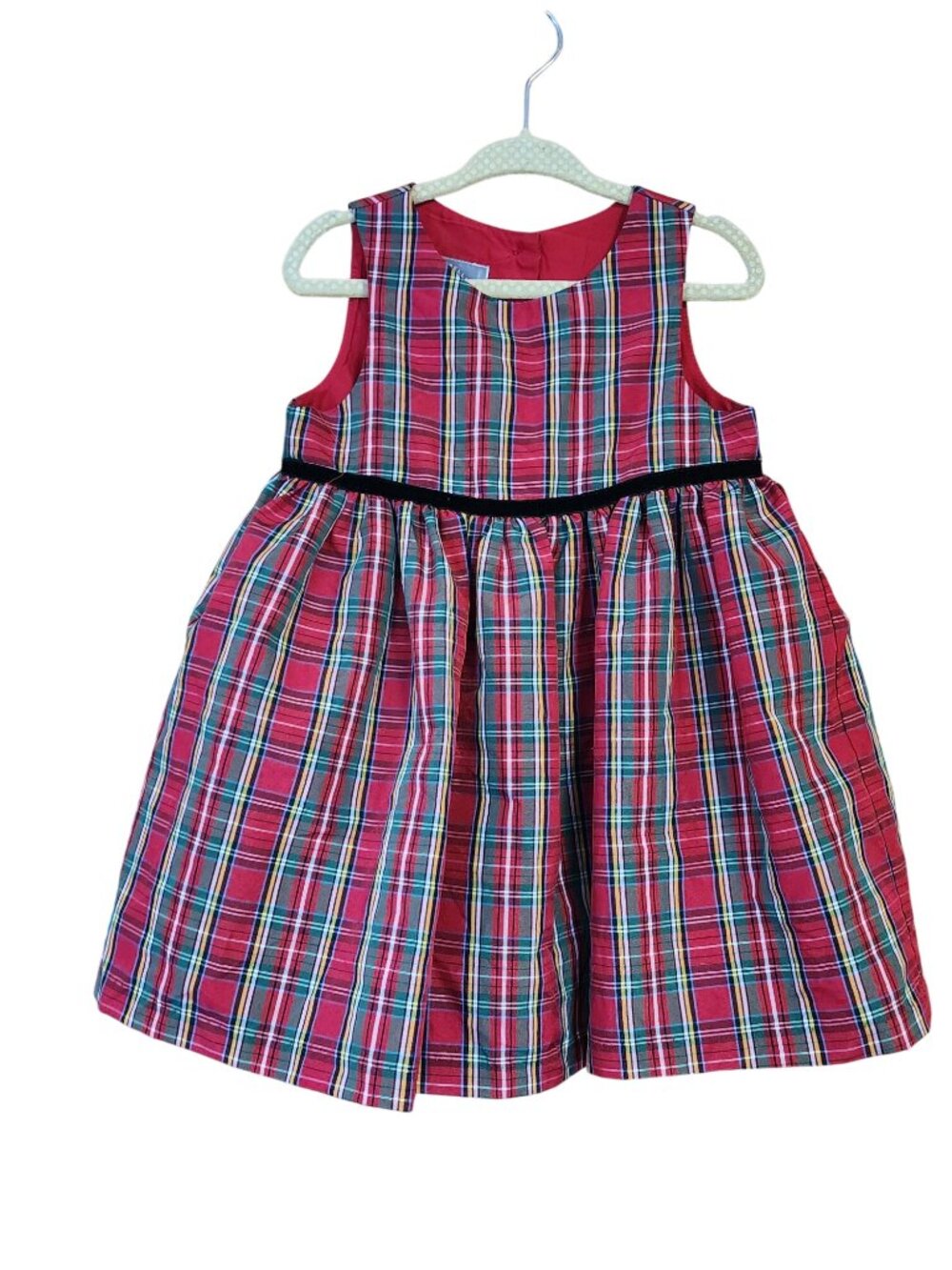 Pippa & Julie Red Plaid Holiday Dress Girls Size 24 mos